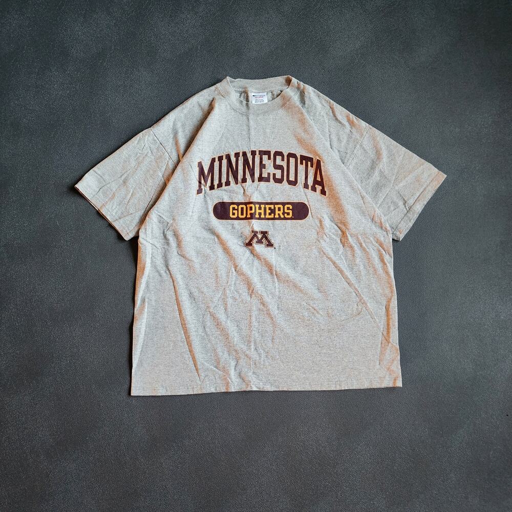 Vintage 90's Minnesota Golden Gophers Champion Grey Shirt XXL